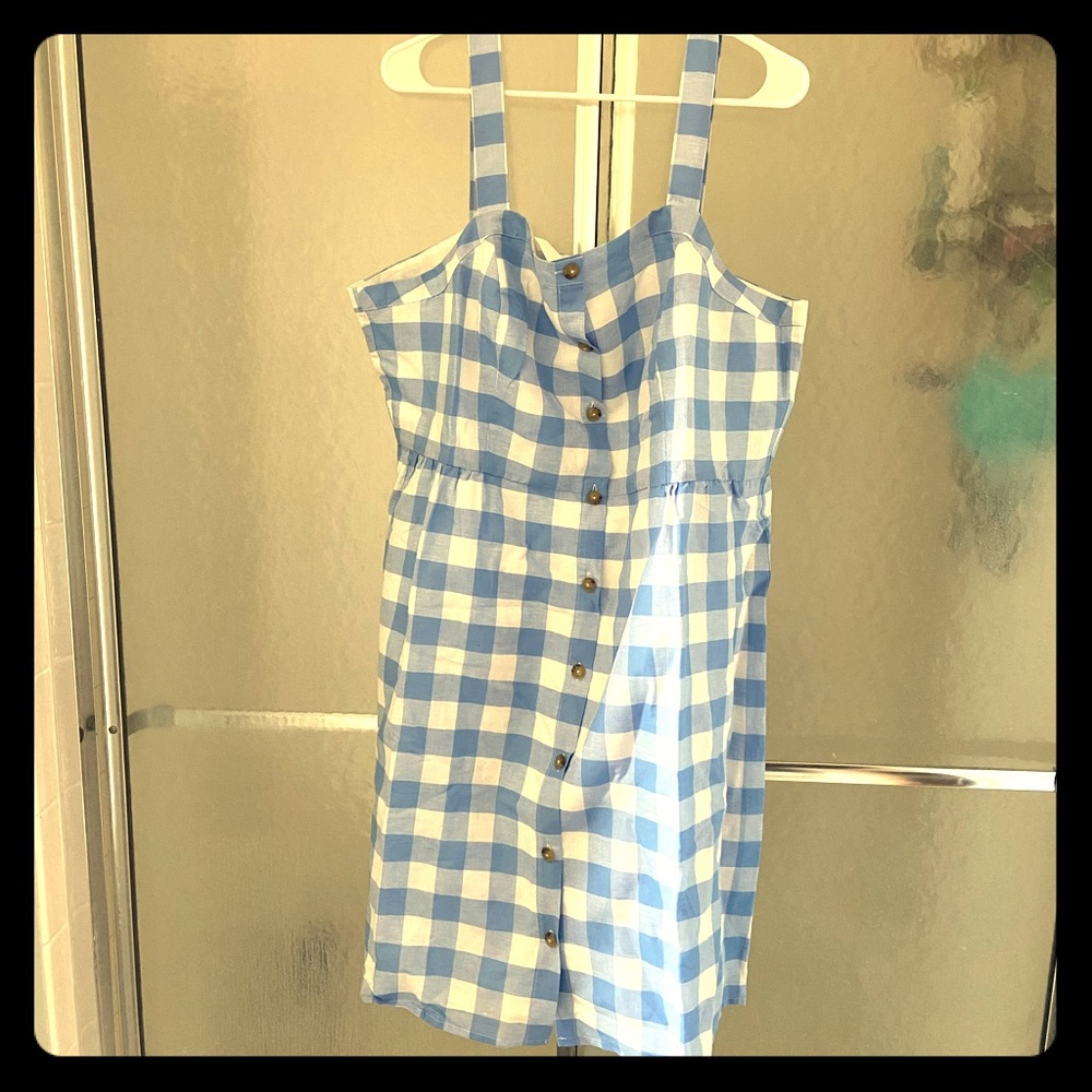 J. Crew gingham button front summer dress